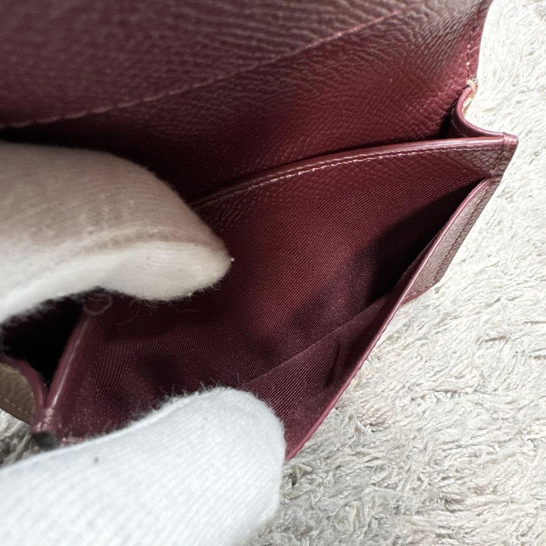 【極美品】COACH コーチ 名刺入れ カードケース レザー ゴールドロゴ