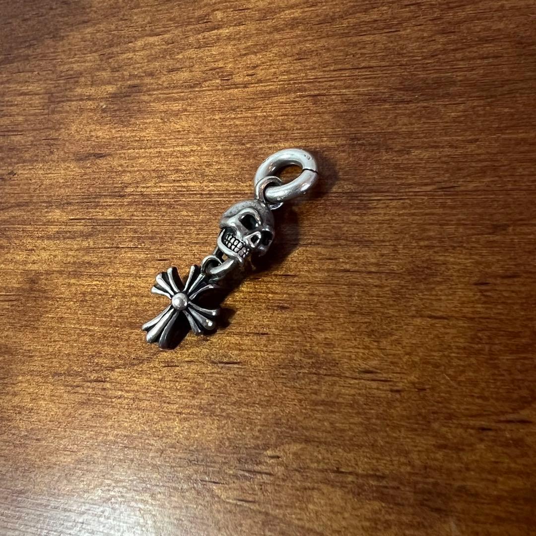 A&G スカル　クロス　ネックレス　チャーム　silver 925