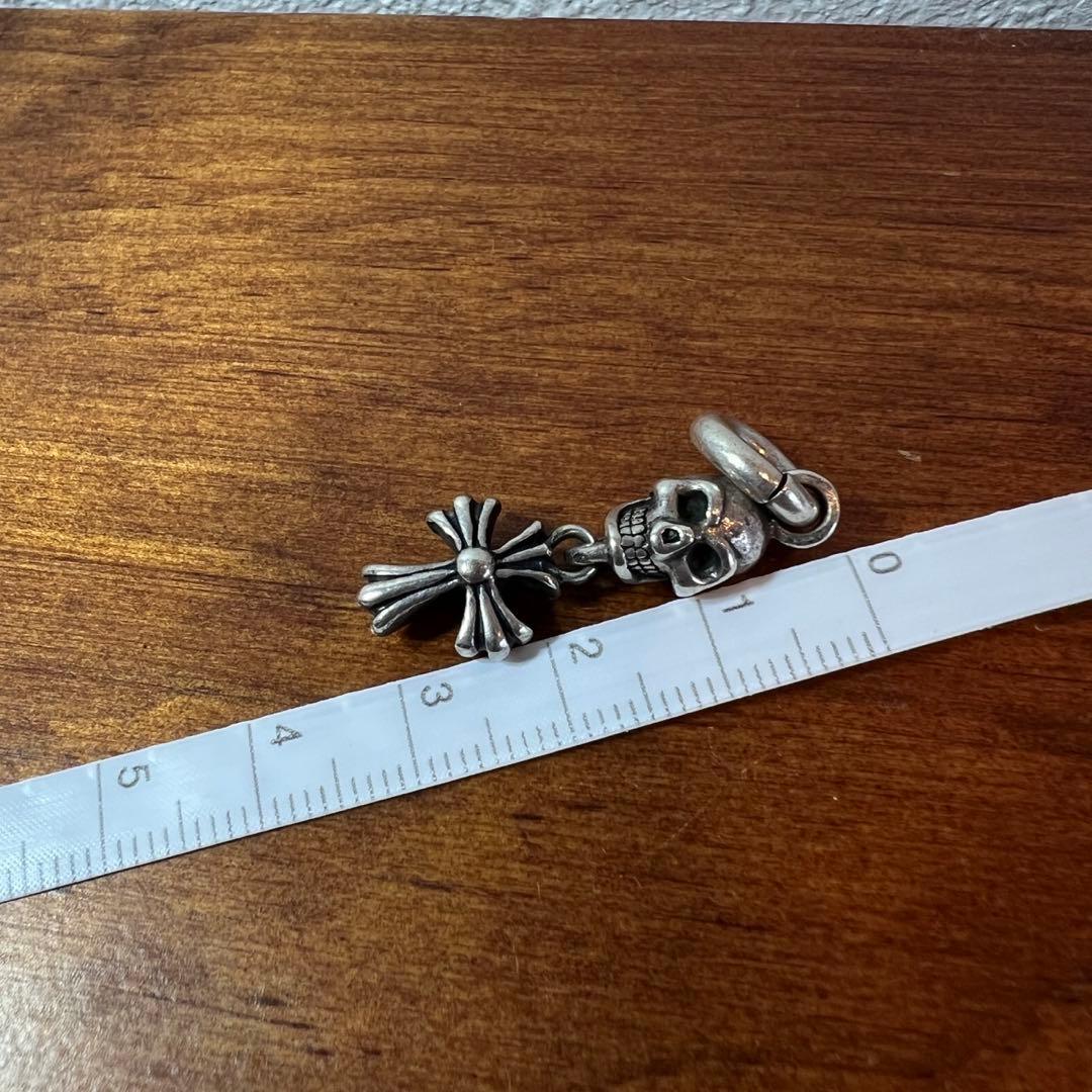 A&G スカル　クロス　ネックレス　チャーム　silver 925