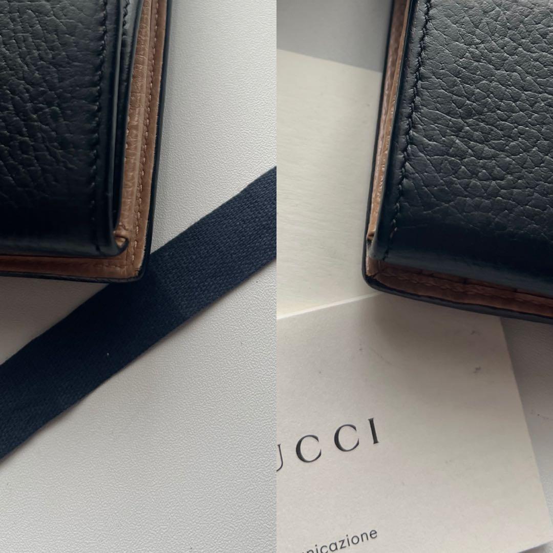 163 極上美品 GUCCI グッチ 2つ折り財布