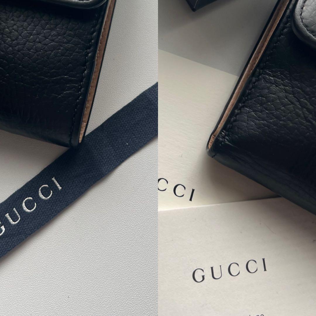 163 極上美品 GUCCI グッチ 2つ折り財布