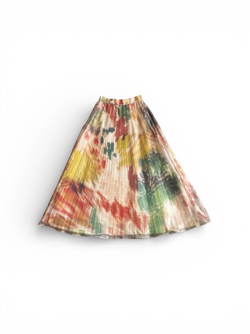 スカート AMERI UND WILLOW PAINT PLEATS SKIRT