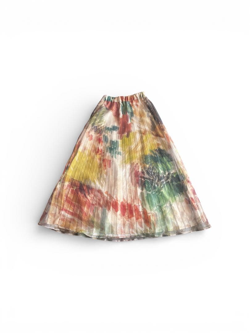 スカート AMERI UND WILLOW PAINT PLEATS SKIRT