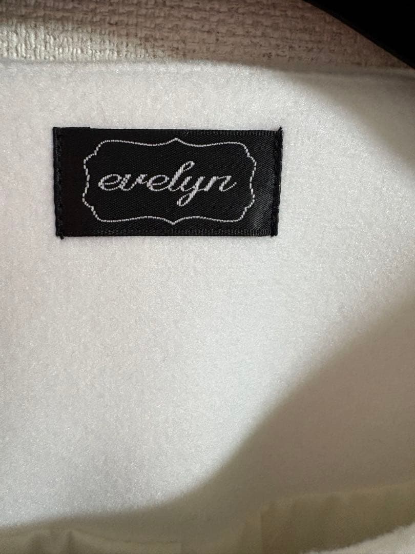 evelyn コート ビジューAラインコート 白