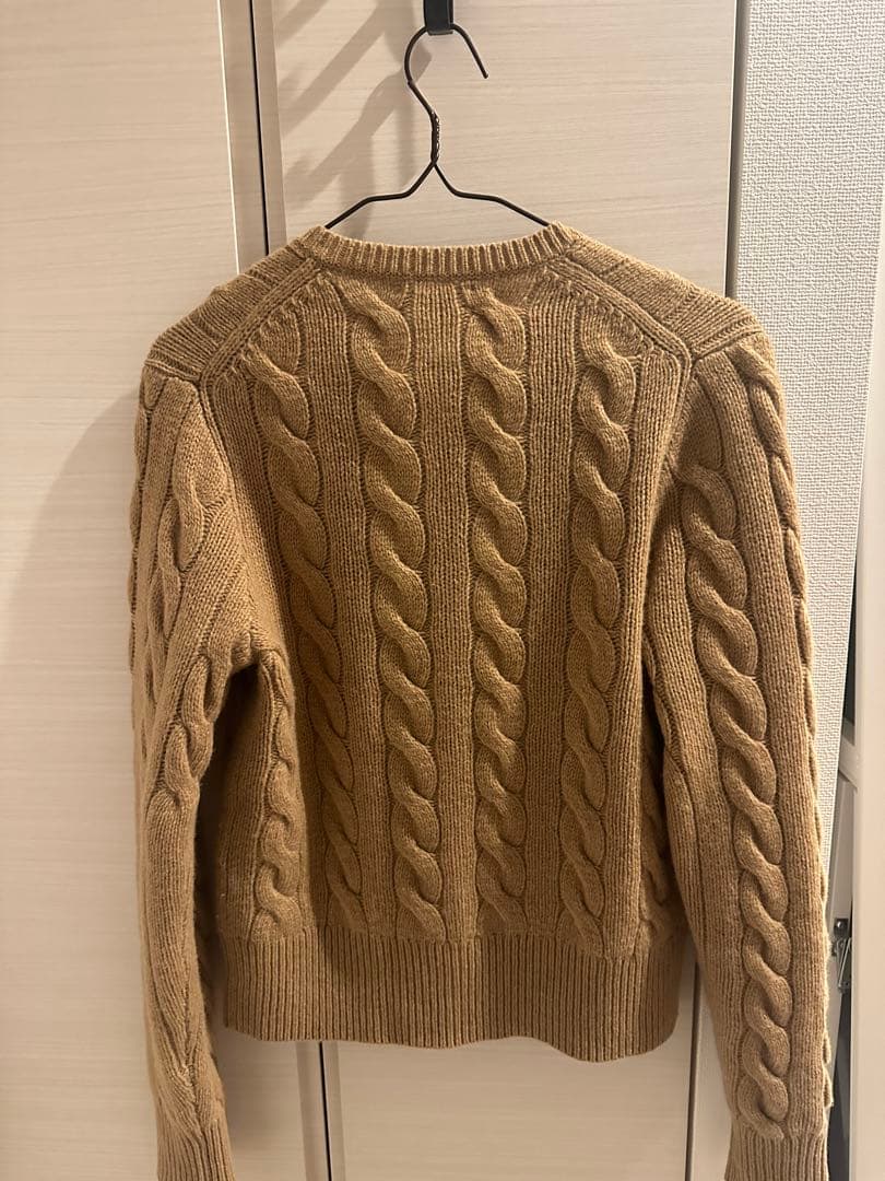 ラルフローレン ケーブルニットカーディガン　カシミヤ混