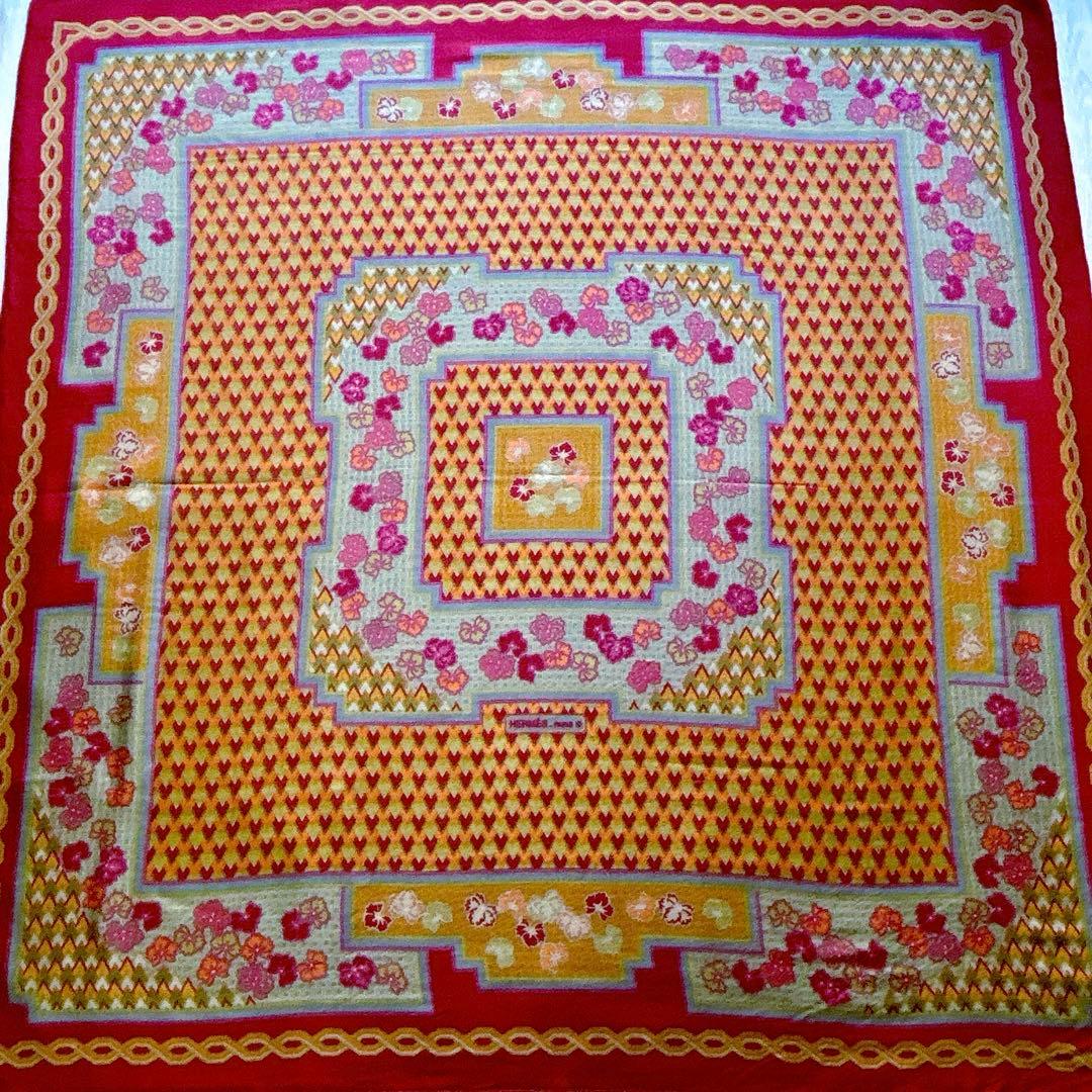 エルメス❤️カシミヤシルク❤️カシシル❤️秋色ストール140