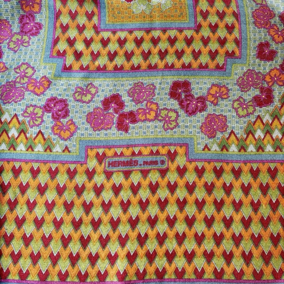エルメス❤️カシミヤシルク❤️カシシル❤️秋色ストール140