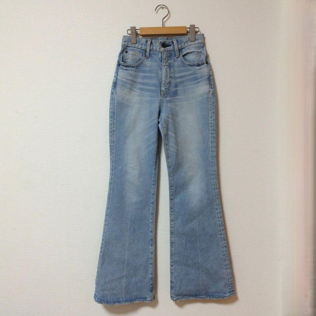 【美品】MOUSSY MVS FLARE 25インチ ライトブルー マウジー