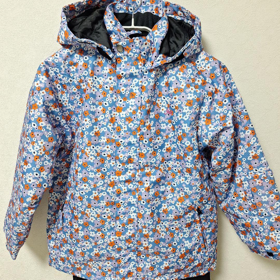 yuk スノーウェア　スキー　花柄 ジャケット オーバーオール 150 女の子