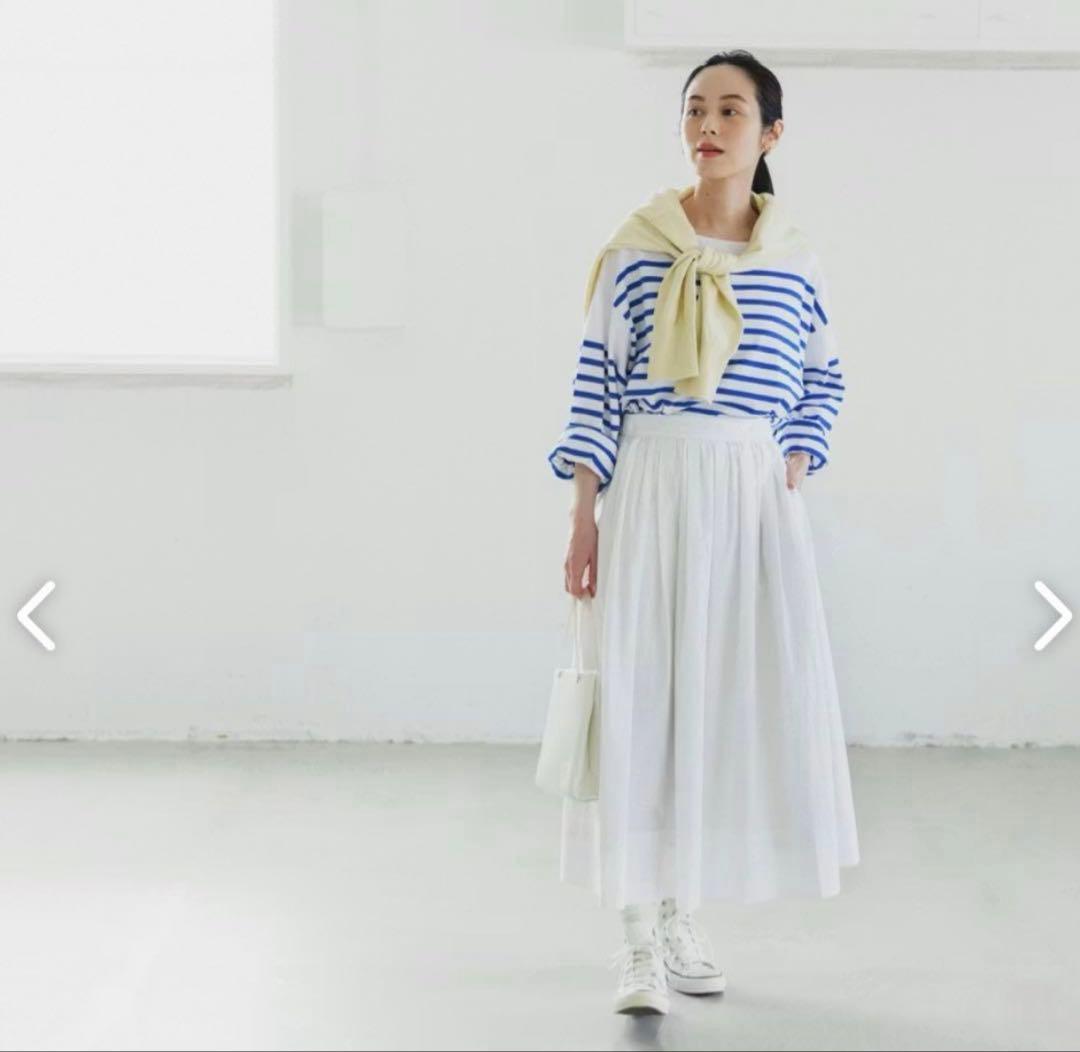 【美品】北欧暮らしの道具店 凛とした、大人のための白スカート M