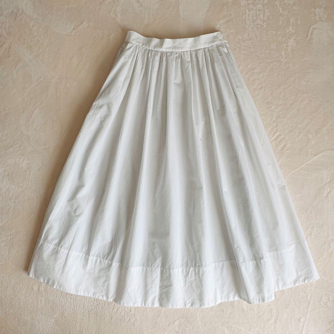 【美品】北欧暮らしの道具店 凛とした、大人のための白スカート M
