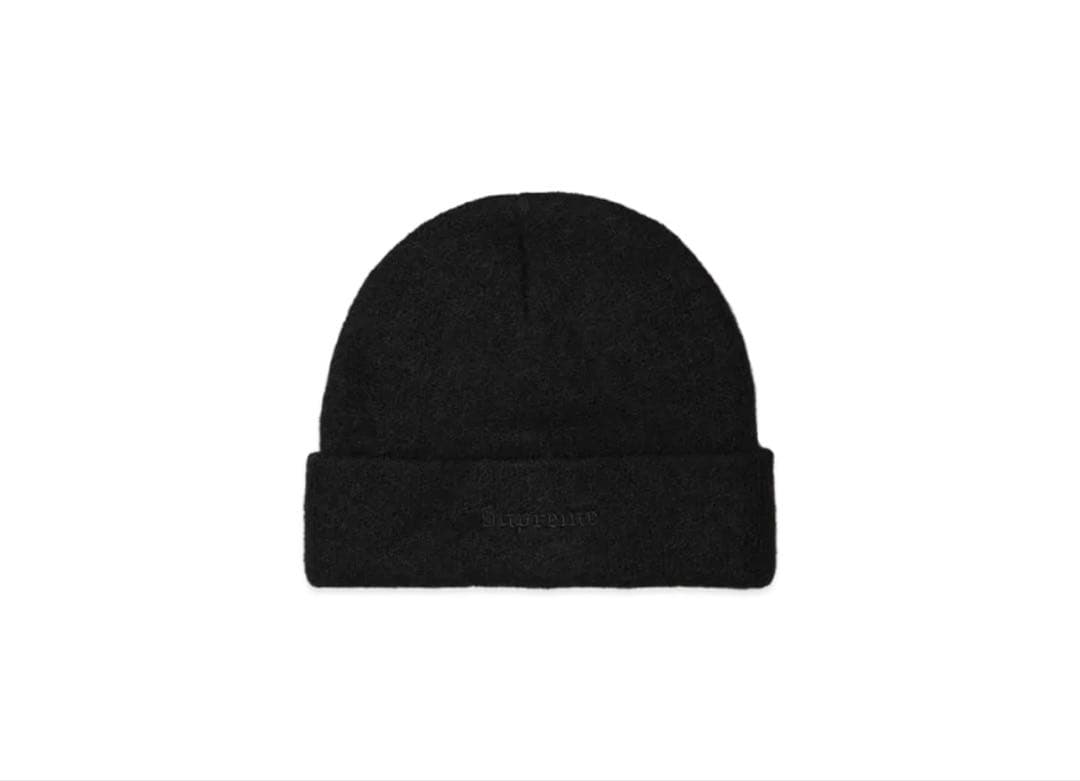 SUPREME 25AW Mohair Beanie BLACK ステッカー付き