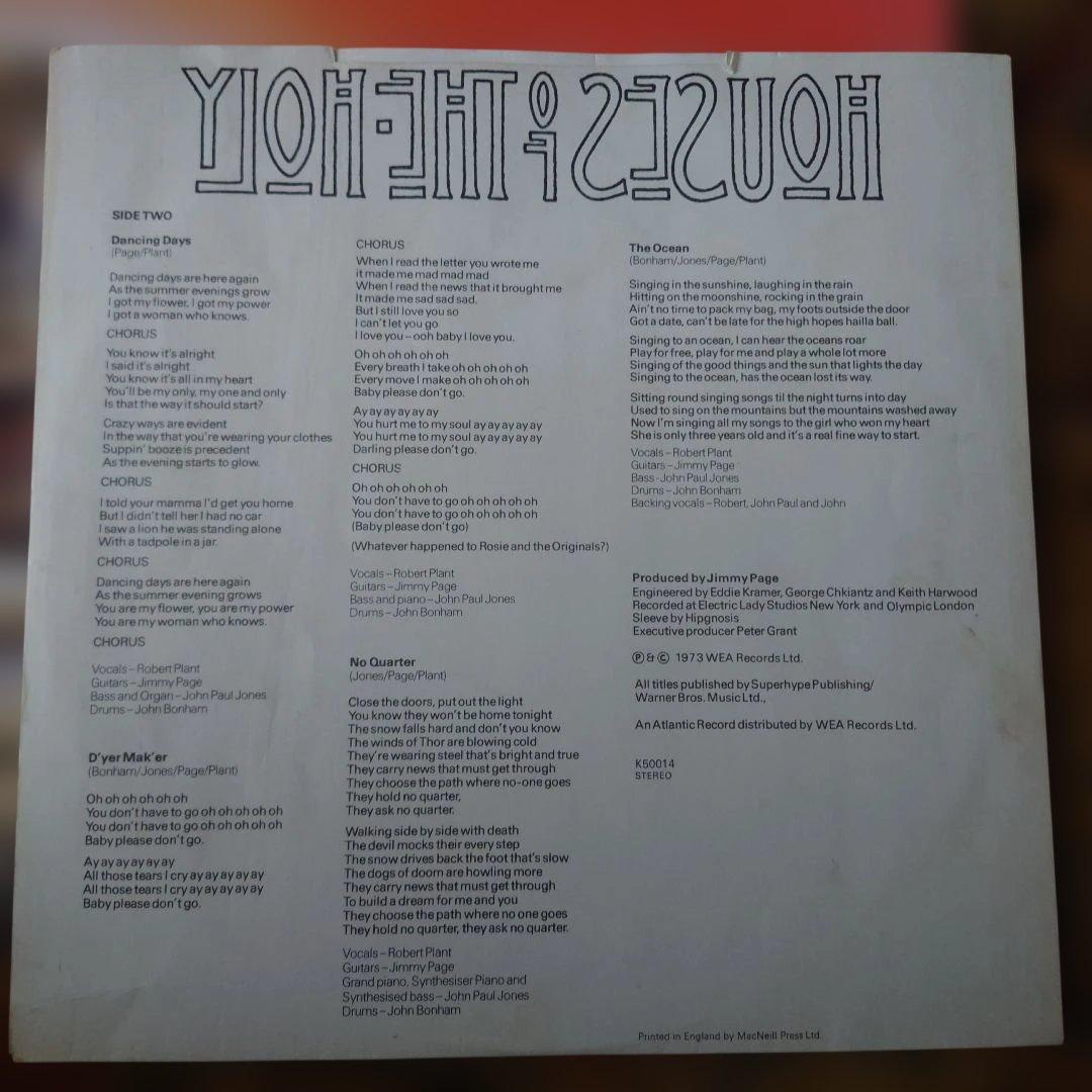 UK盤LedZeppelinHouses Of The Holy