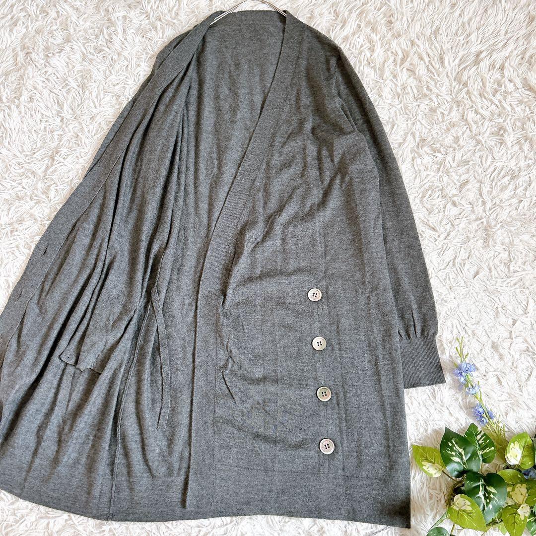 タグ付未使用⁂ダーマコレクション⁂ロングカーディガン　カシュクール　カシミヤ M
