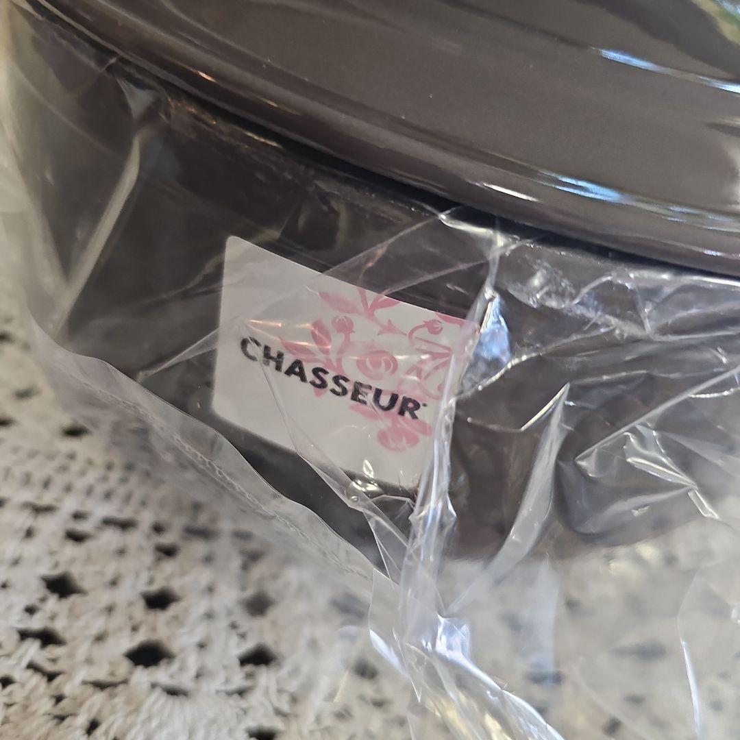 最終値下げ、CHASSEUR 鋳鉄製 両手鍋 ダークグレー