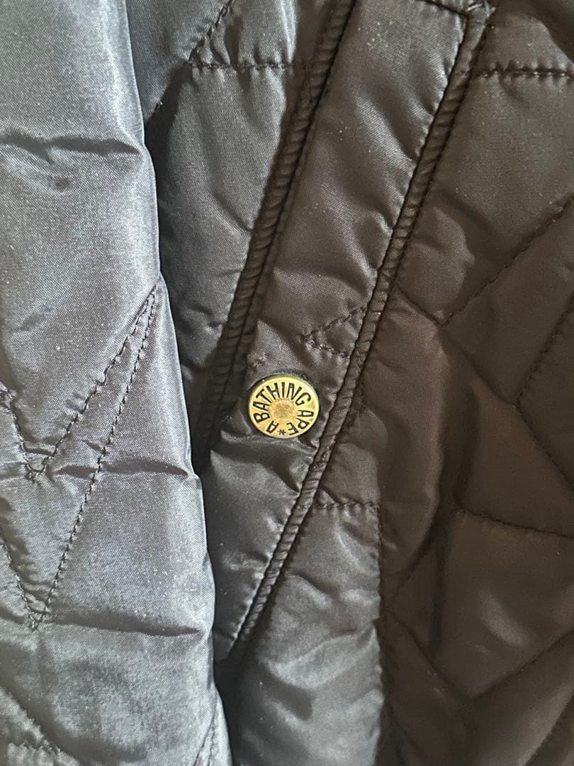 A BATHING APE キルティングジャケット　ブラック