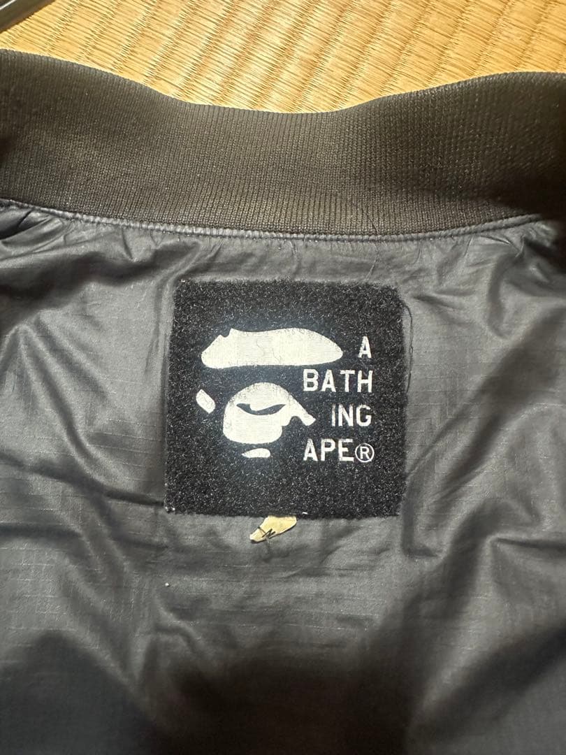 A BATHING APE キルティングジャケット　ブラック