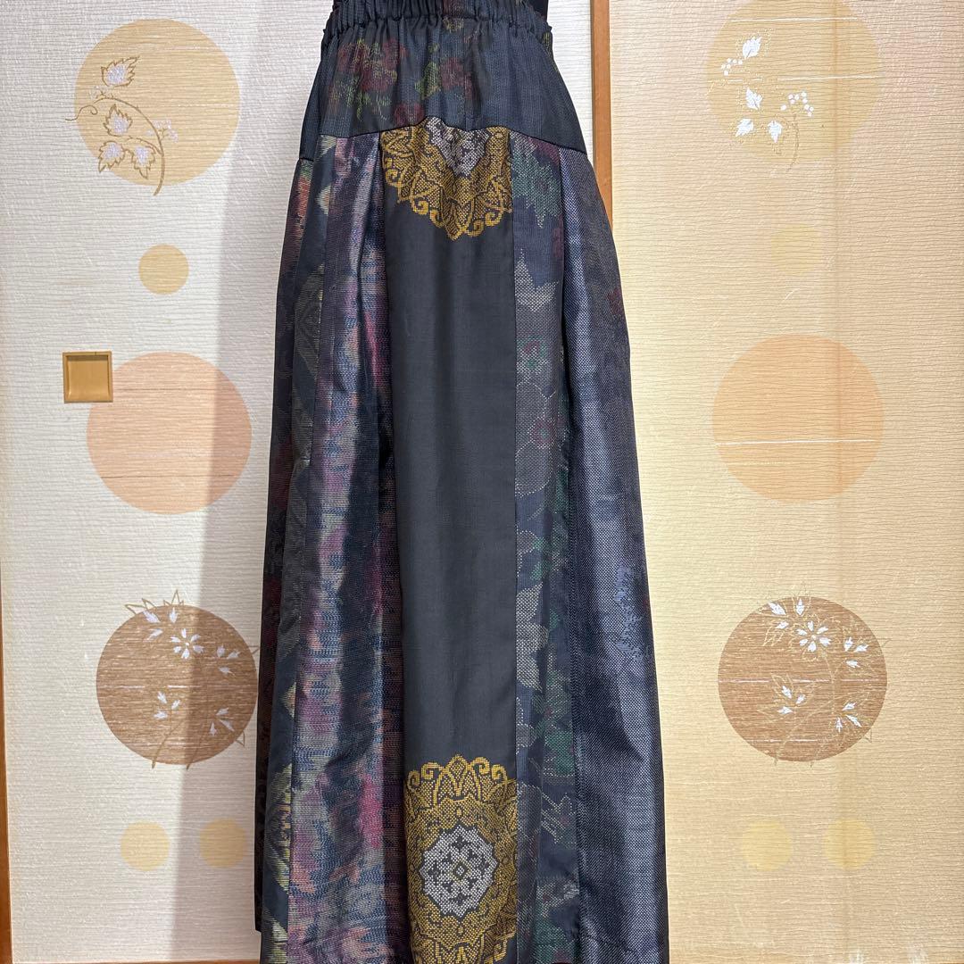 着物リメイク本場大島紬シルクスカート