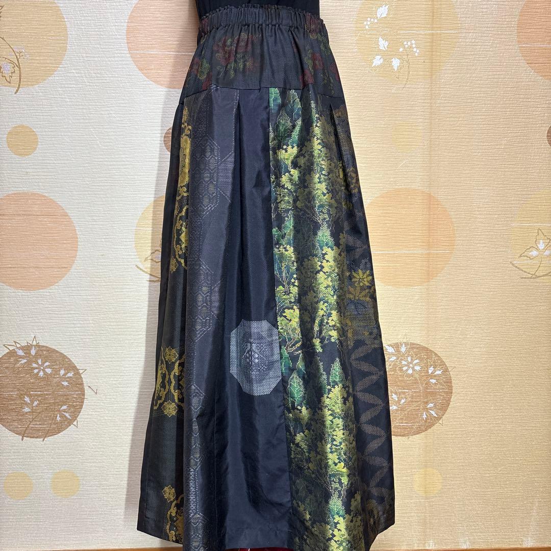 着物リメイク本場大島紬シルクスカート