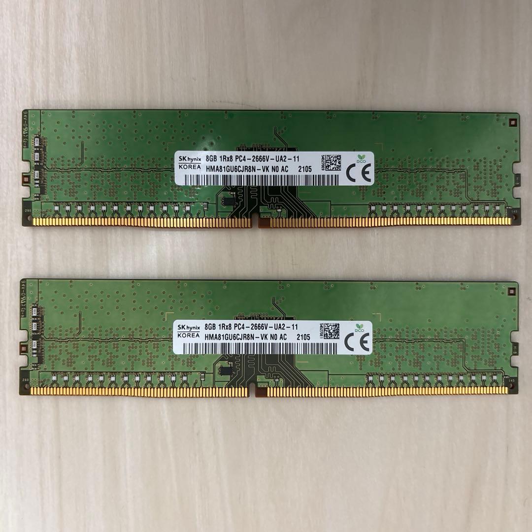 DDR4-2666 16GB (8GB×2) SK hynixデスクトップメモリ
