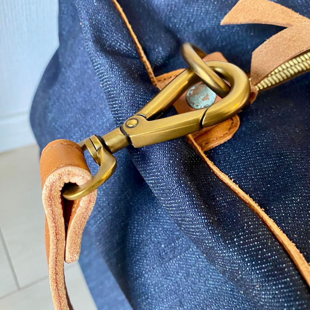 レア物 RRL デニムレザー ボストンバッグ