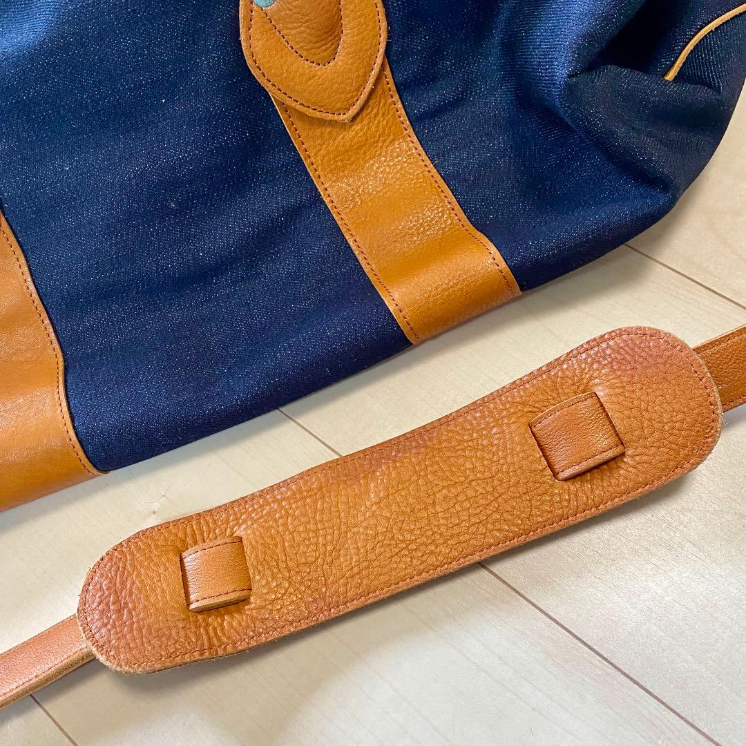 レア物 RRL デニムレザー ボストンバッグ