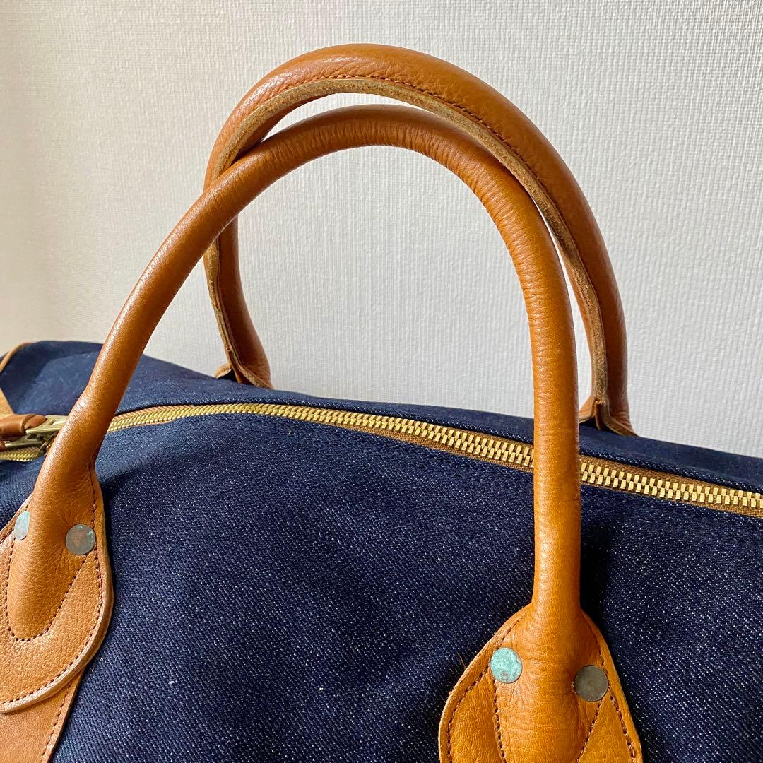 レア物 RRL デニムレザー ボストンバッグ