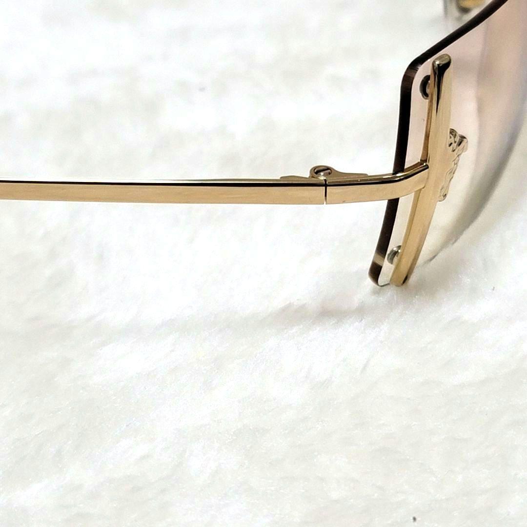 美品 VERSACE サングラス メデューサ グラデーション オレンジ ゴールド