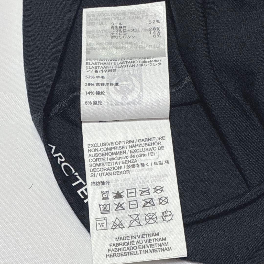 新品タグ付 ARC’TERYX サトロメリノトーク 黒 国内正規品 ニット帽