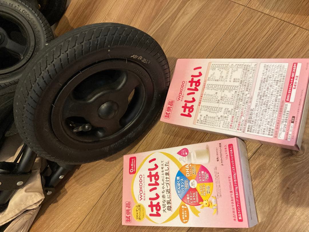 AirBuggy ベビーカー ベージュ レインカバー付き
