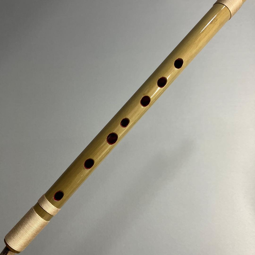 【篠笛八本調子 C管】 唄物　ドレミ調　天地糸巻 西洋音階 竹笛 M8-285