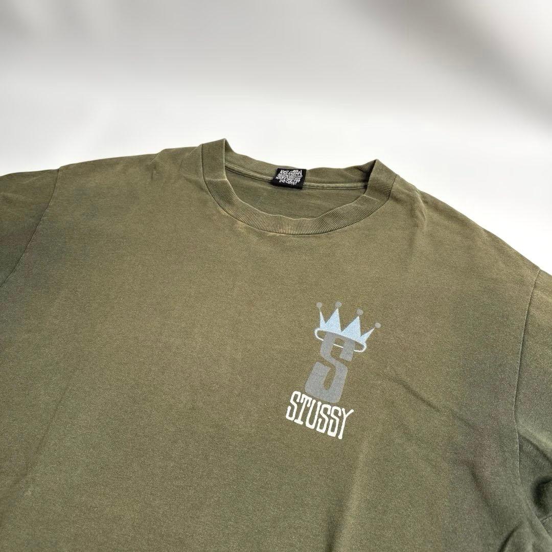 80s 前期 STUSSY 黒タグ USA製 クラウン Tシャツ オールド 王冠