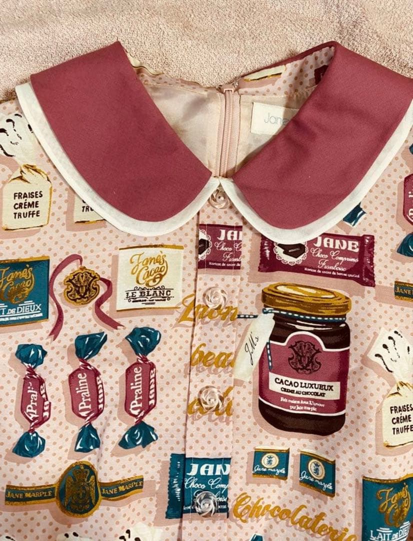 Jane Marple お菓子 ピンク ワンピース トートバッグ タイツ セット