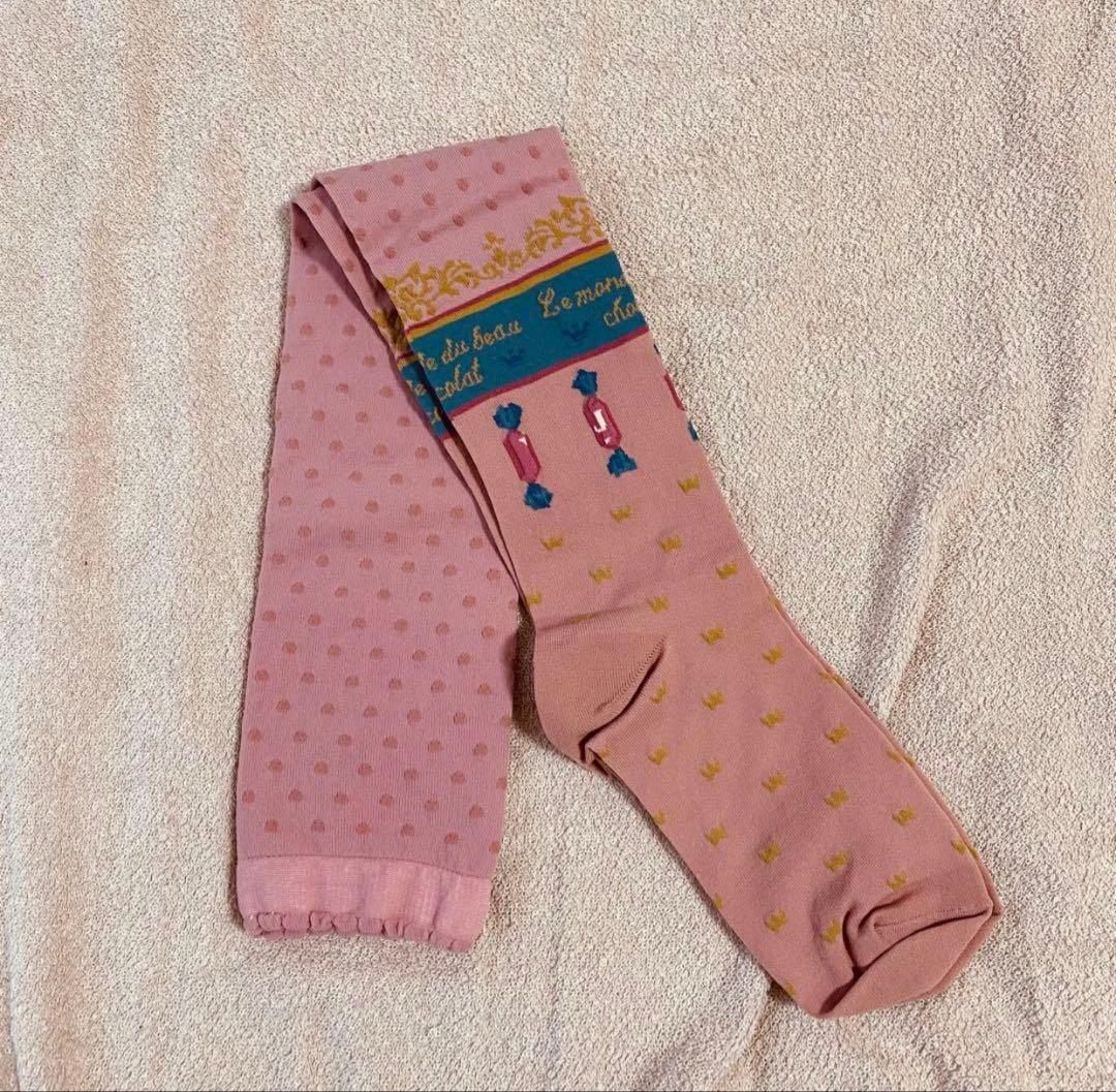 Jane Marple お菓子 ピンク ワンピース トートバッグ タイツ セット