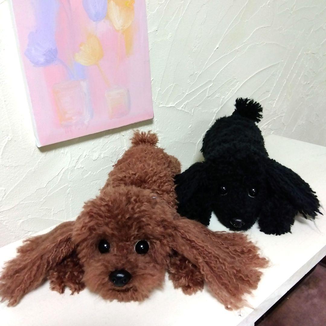 saruwannko、編みぐるみ、ハンドメイド、トイプードル４匹