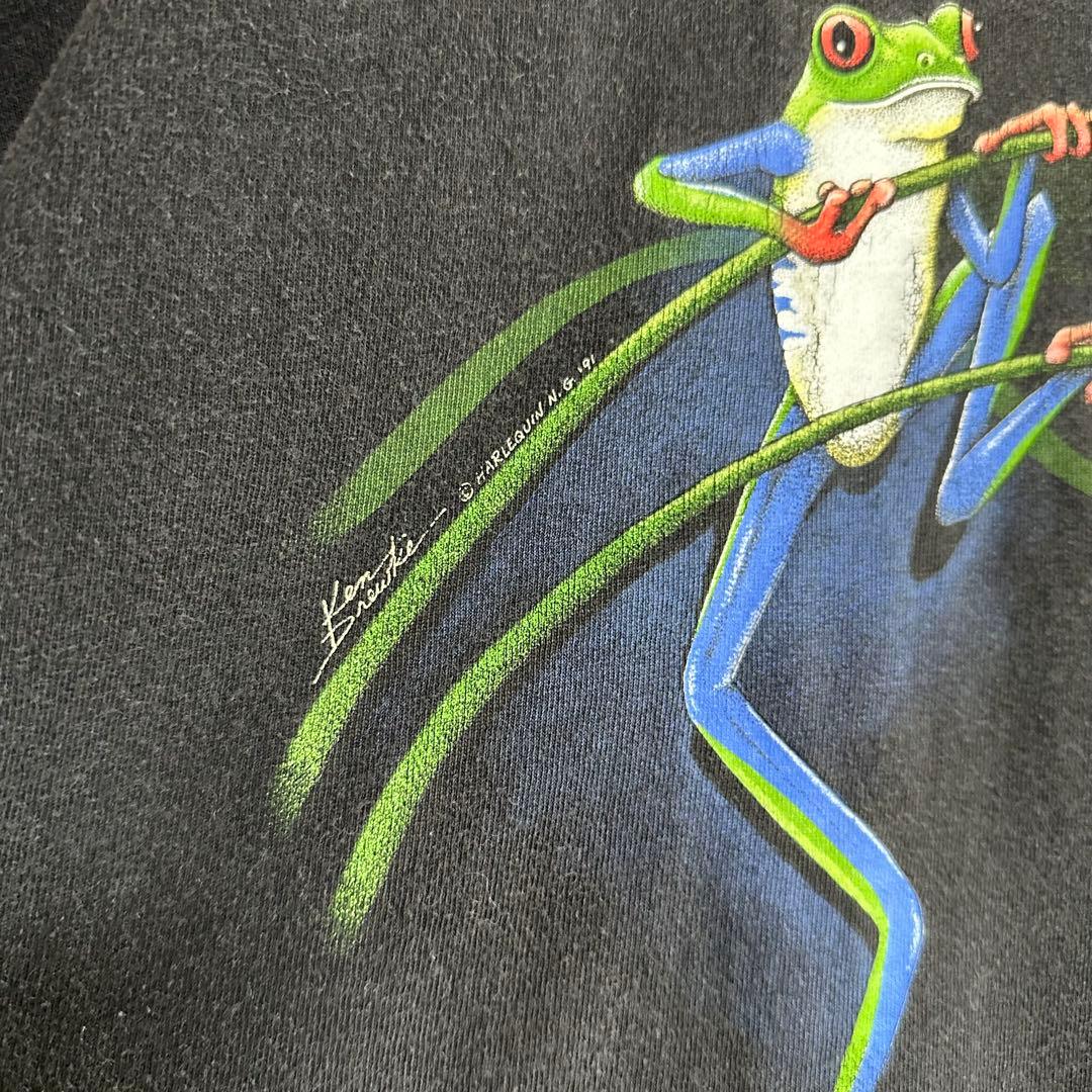 90s usa製　ヘインズ　アカメアマガエル シングルステッチXL