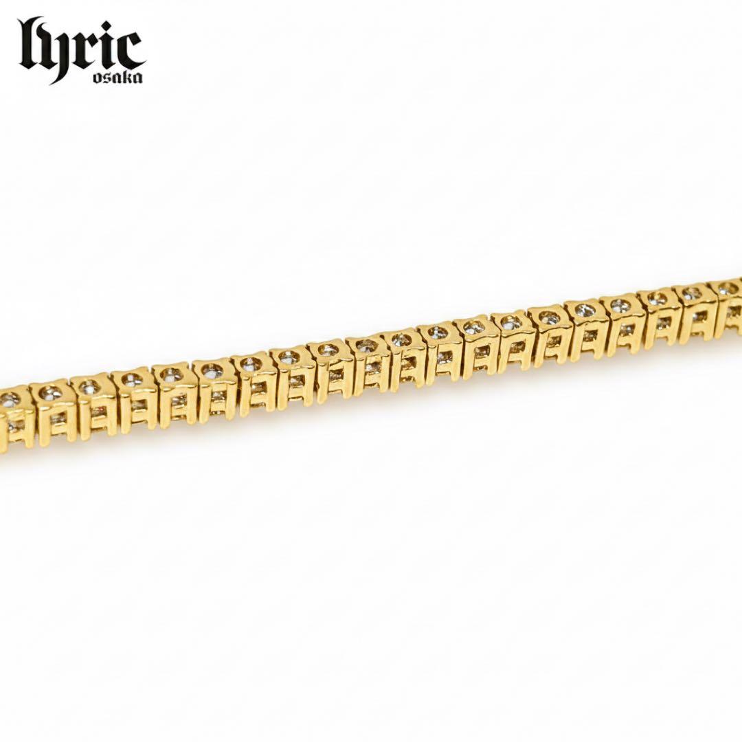 テニスチェーン ゴールド 2mm 50cm テニスネックレス ブリンブリン