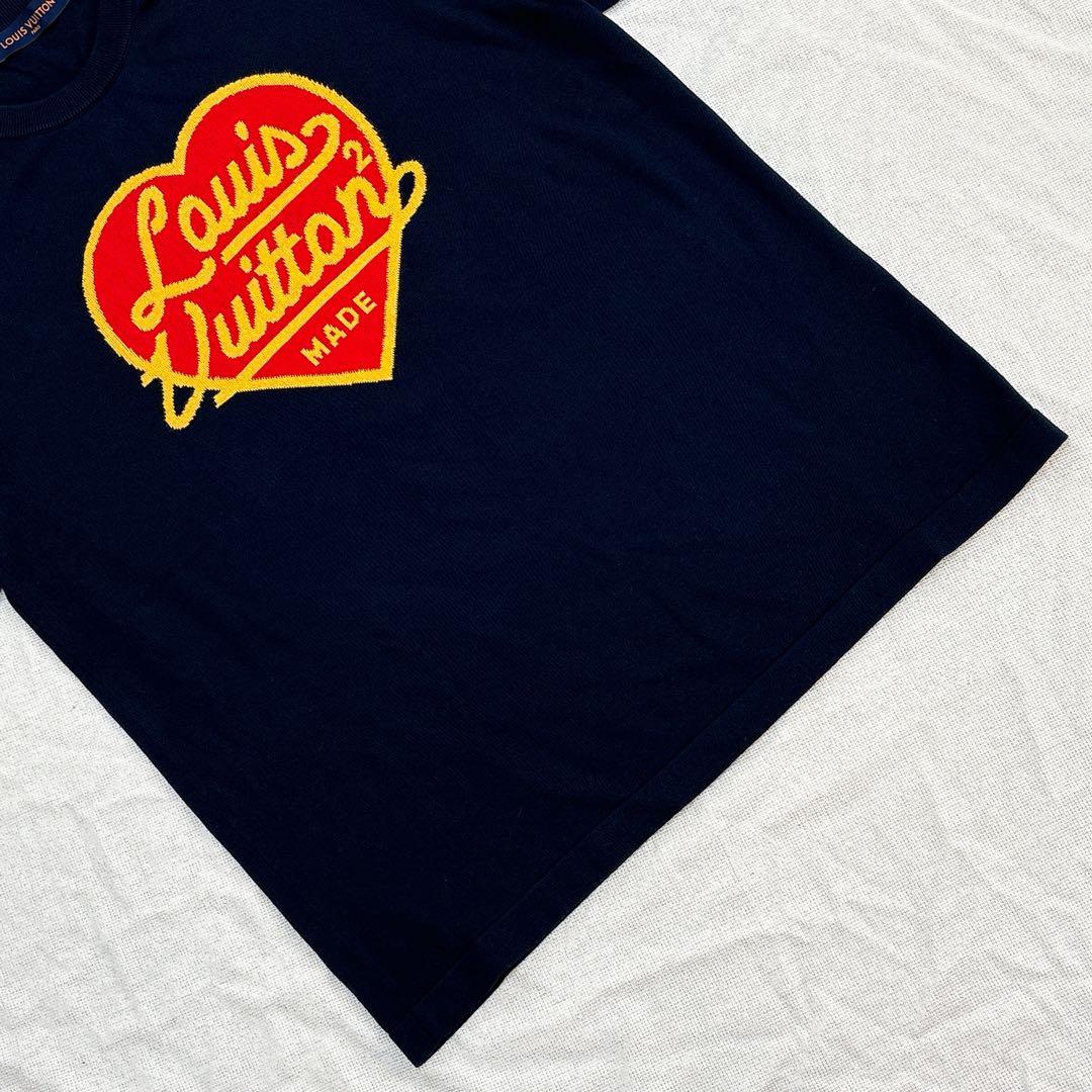 LOUIS VUITTON インタルシアジャガードハートクルーネックニット　XL