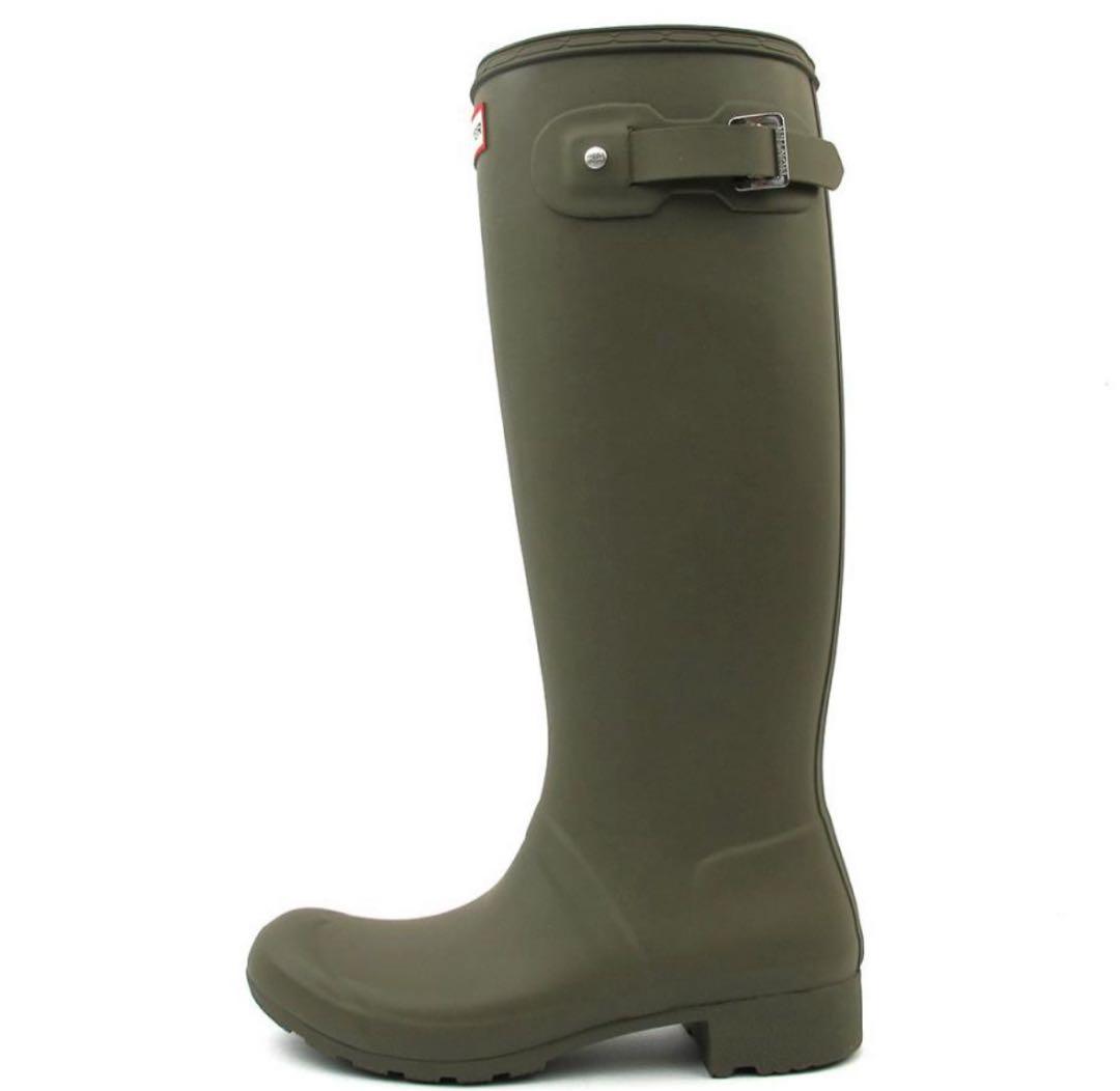 HUNTER 長靴 バックル付き UK3(22cm)オリーブ 箱.袋無し