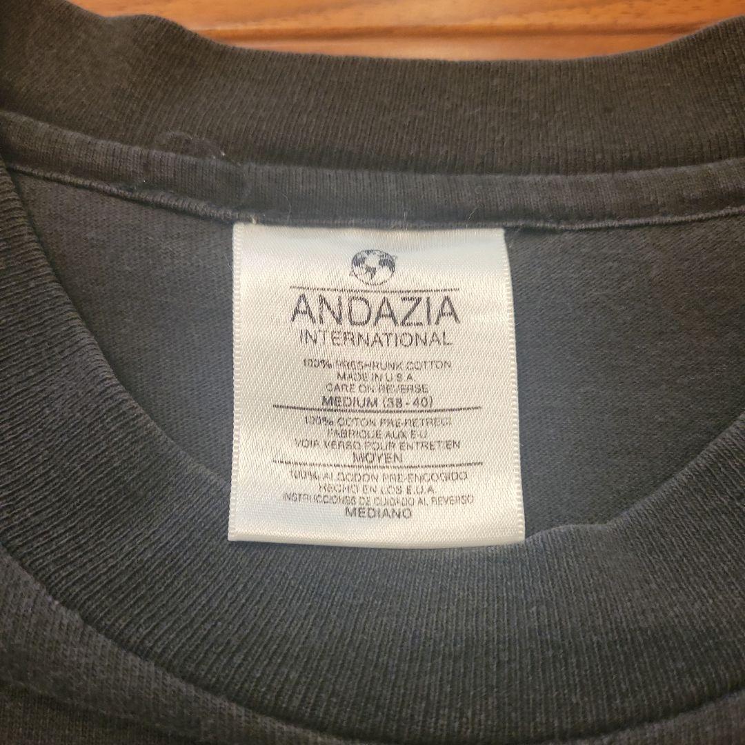 90s チェシャ猫Tシャツ 黒　不思議の国のアリス　M