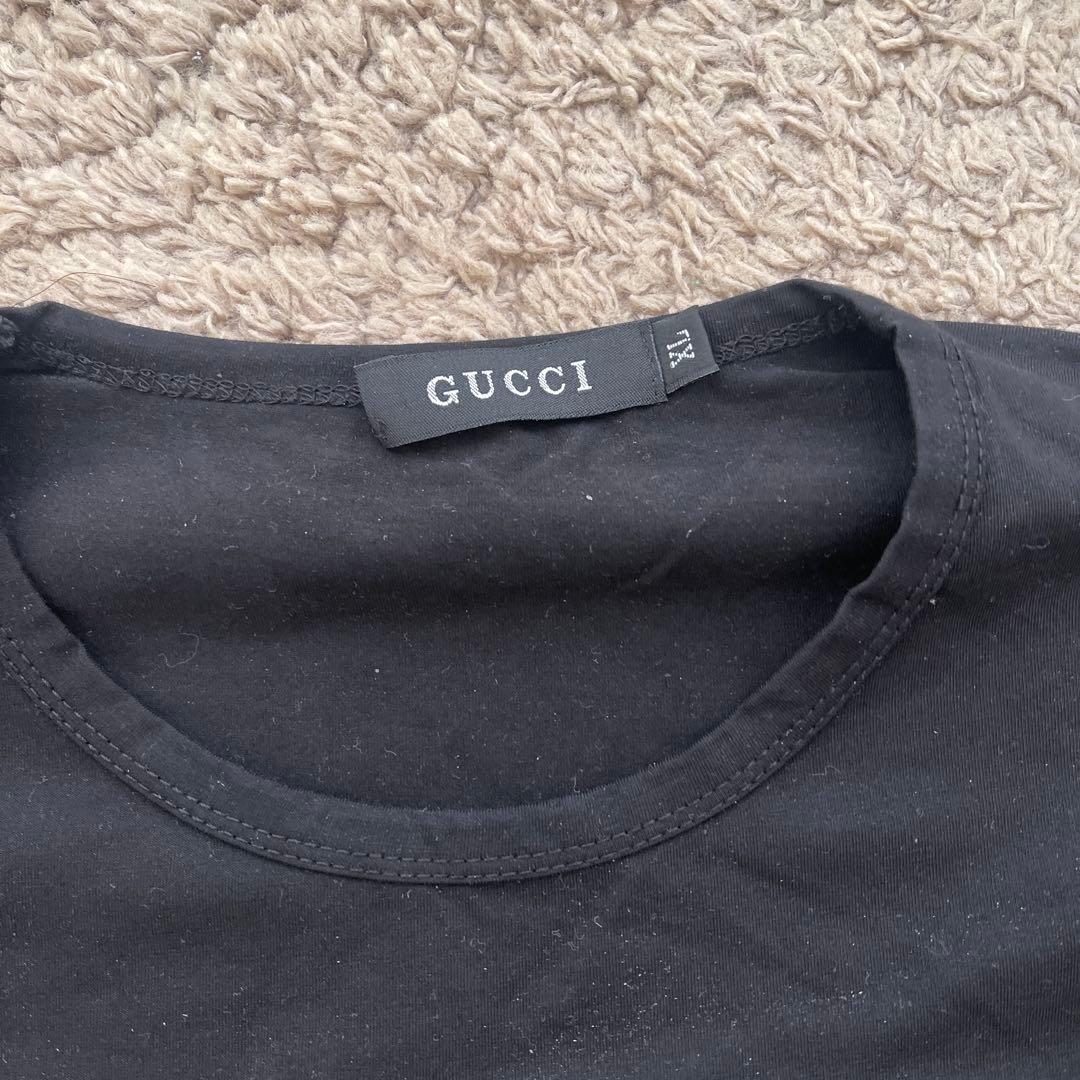 GUCCI ブラック ロゴ Tシャツ L