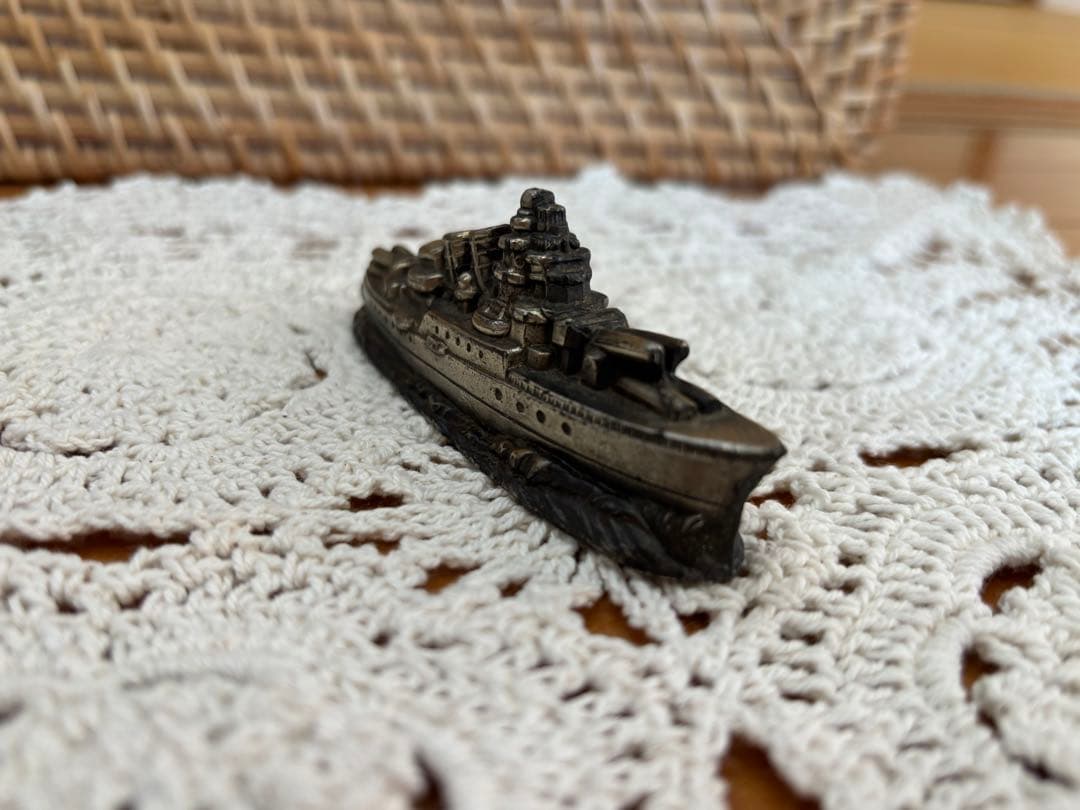 希少 戦前 グリコ おまけ 軍艦文鎮　特製懸賞品 レア