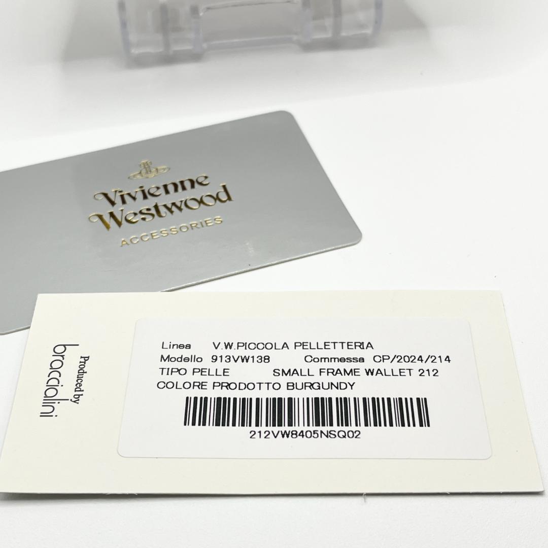 大人気 Vivienne Westwood 特価 がま口 折財布 エンジ赤 人気