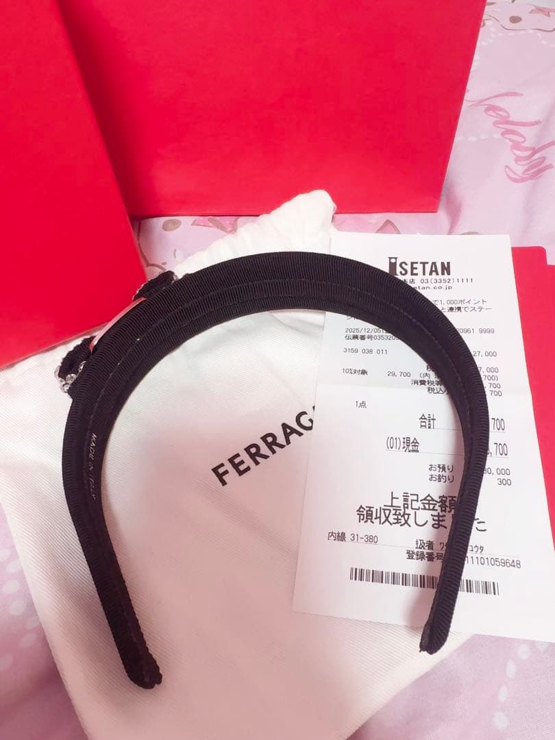 Ferragamo フェラガモ ヴァラ・リボン カチューシャ