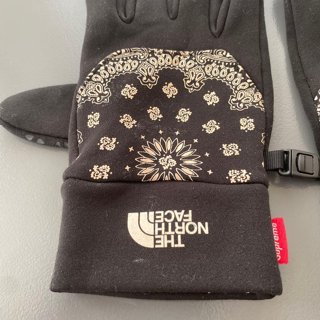 supreme THE NORTH FACE バンダナ柄手袋