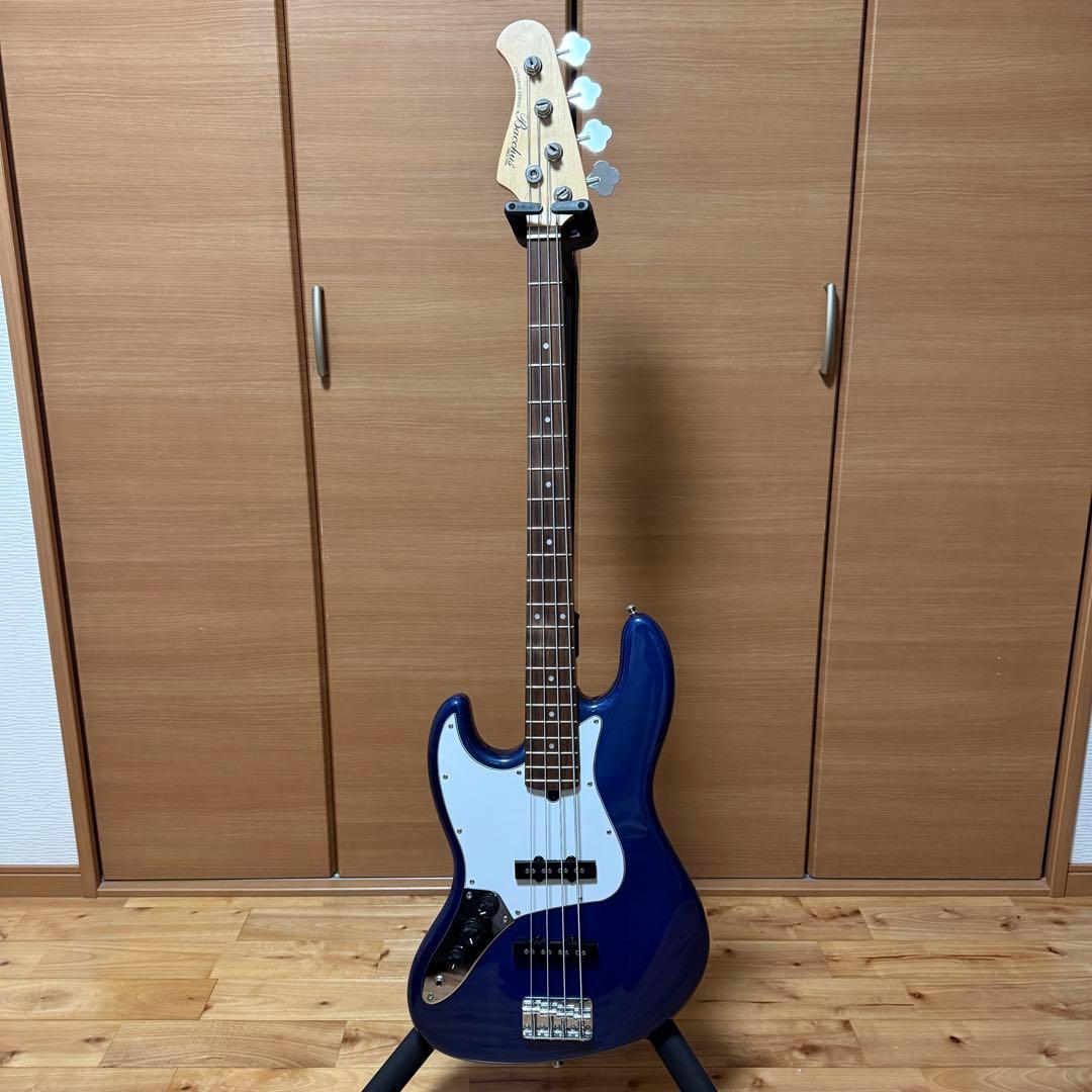 美品 Bacchus バッカス BJB-1R-LH DLPB ベース 左利き 青