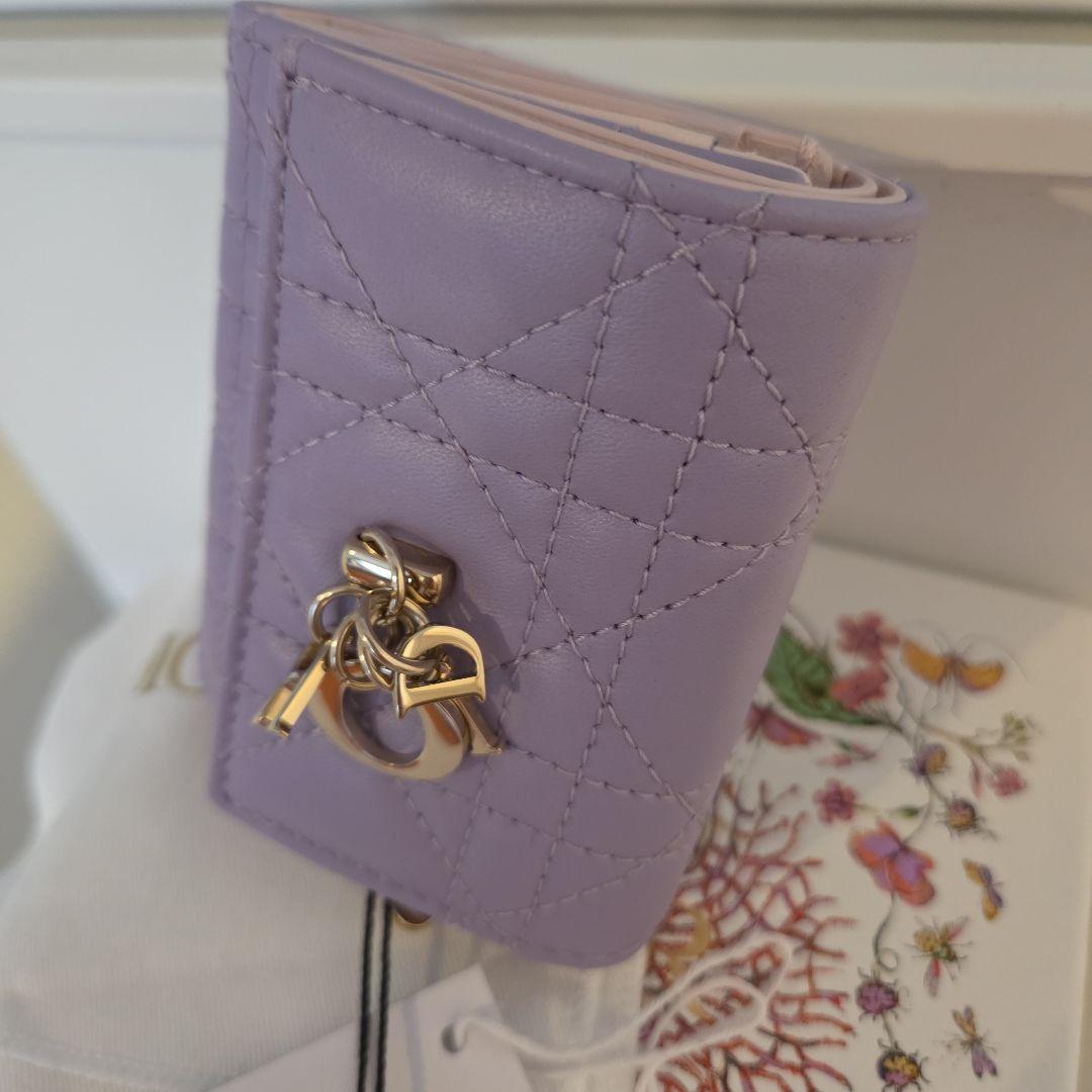 Dior ラベンダー 三つ折り財布