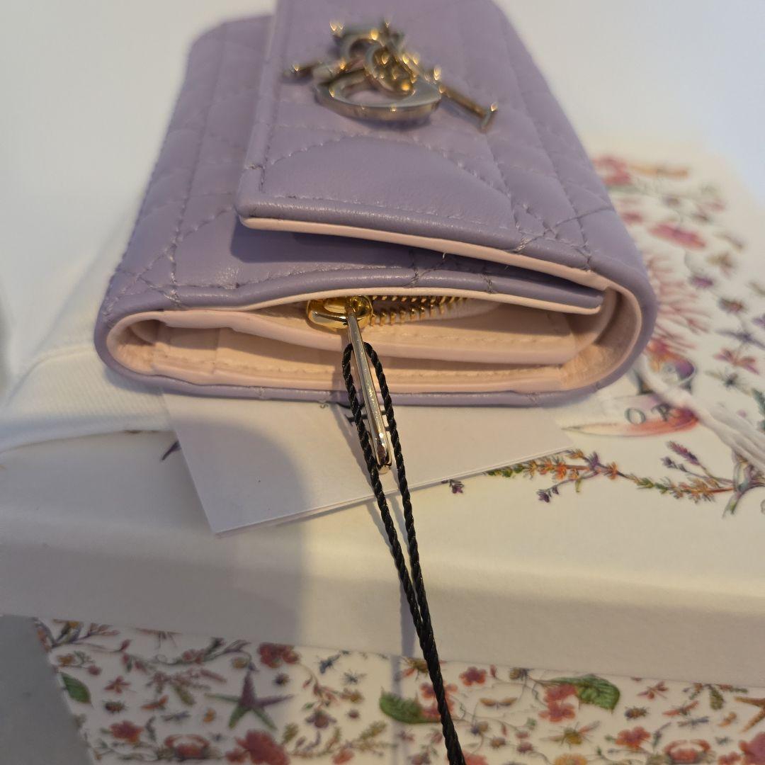 Dior ラベンダー 三つ折り財布