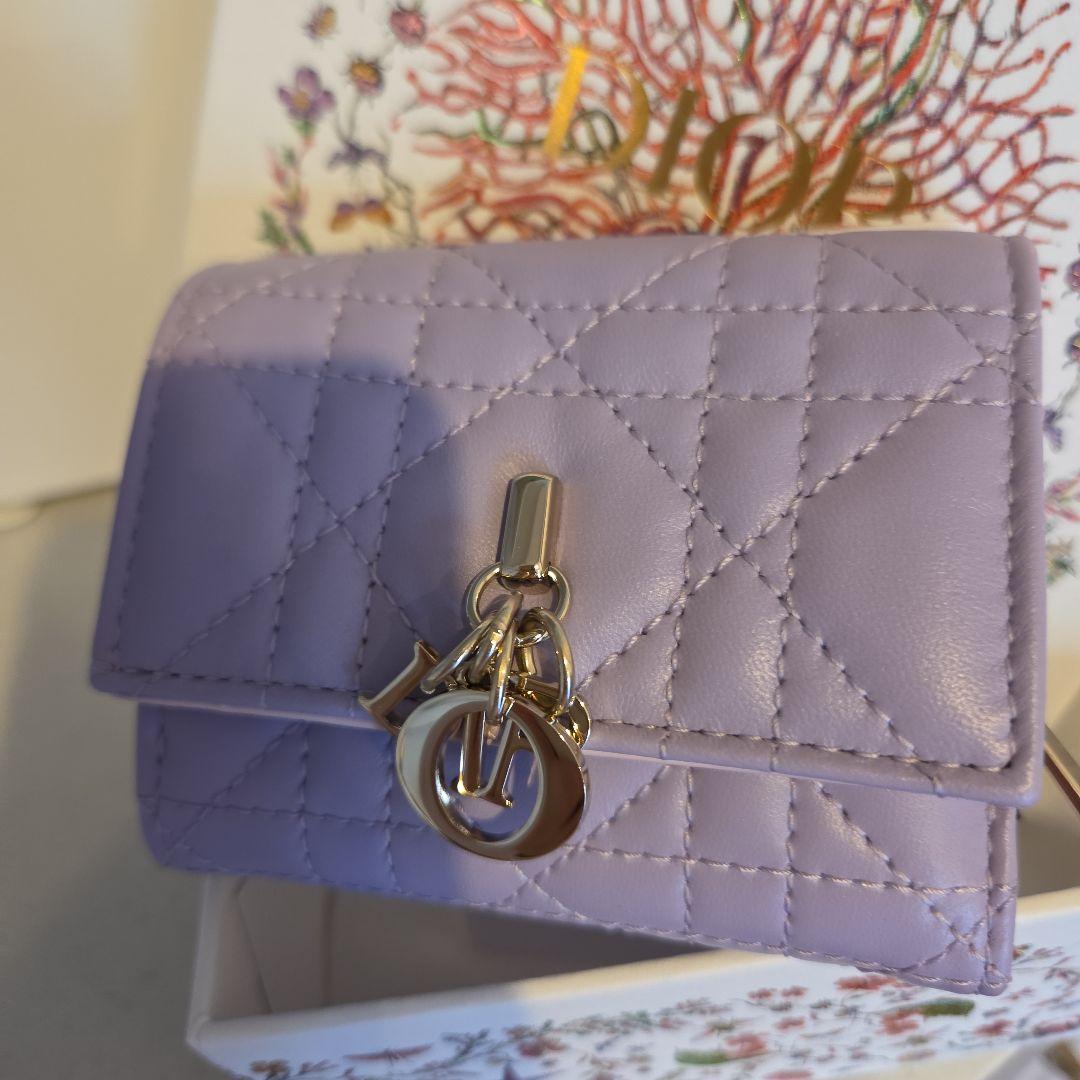 Dior ラベンダー 三つ折り財布