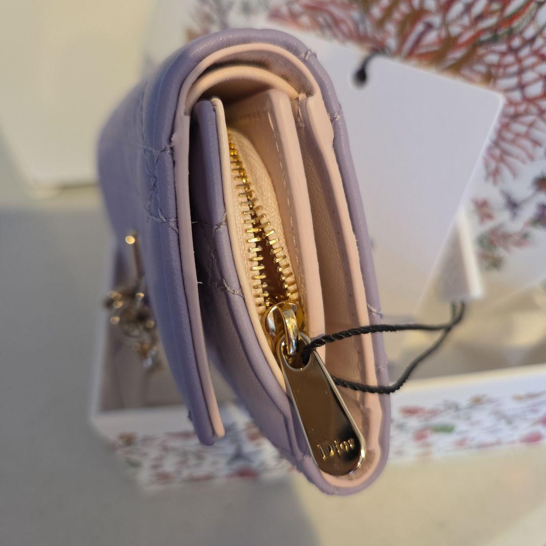 Dior ラベンダー 三つ折り財布